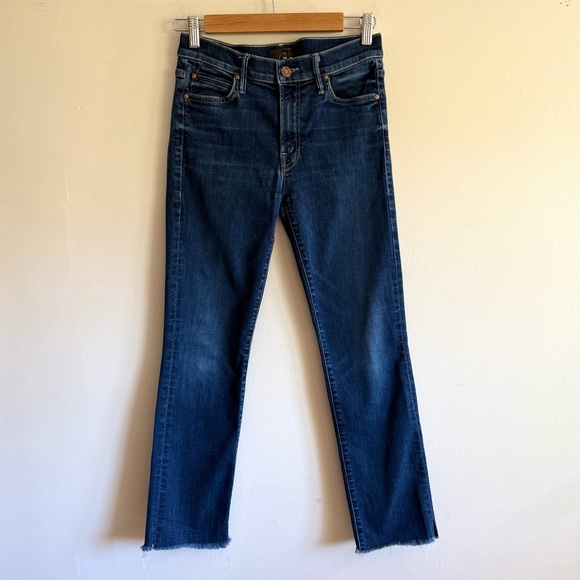 MOTHER Rascal Ankle Snippet Jeans Here Kitty dark wash size 26 - Picture 7 of 16